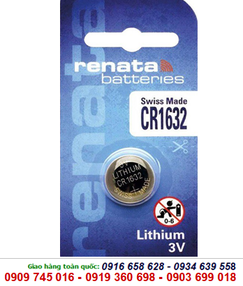 Renata CR1632; Pin Renata CR1632 lithium 3V chính hãng Renata Thụy Sĩ 